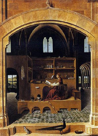 Antonello da Messina St Jerome in his Study oil painting picture